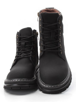 01-P8305-2 BLACK Ботинки демисезонные женские (натуральная кожа)
