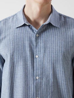 Regular Fit Uzun Kollu ?izgili Erkek G?mlek