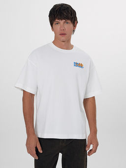 Футболка мужская белая с принтом