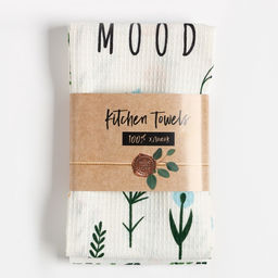 Набор полотенец кухонных «Доляна» Flowers mood, 35×60 см -2 шт., хлопок 100%, вафля 160 г/м²