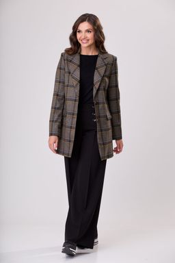 Костюм БелЭльСтиль 860/565 коричнево-желтая клетка