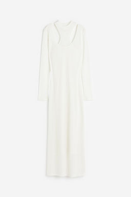 Vestido ajustado de doble capa