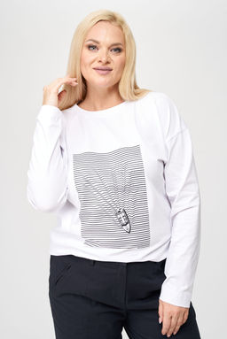 Джемпер SOVA 11204 белый