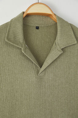 TRENDYOL MAN Mint Oversize Polo Yaka Duz Polo Yaka T-shirt TMNSS25PO00045 - Trendyolmilla фото 9