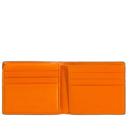 Итальянский мужской кошелек DuDu серии Plinio | черно-оранжевый - Dudubags фото 3
