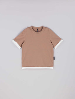 Футболка с контрастной отделкой Кокос 7+ - Bungly фото 2