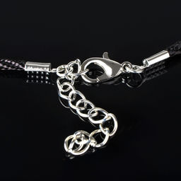 Цена за 10 шт. Шнурок нейлоновый d=2мм, канатное плетение, 45см, цвет чёрный - Queen fair фото 2