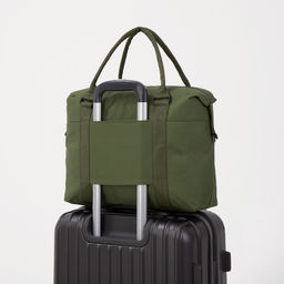 Сумка дорожная на молнии, наружный карман, цвет зелёный - Simaland фото 5