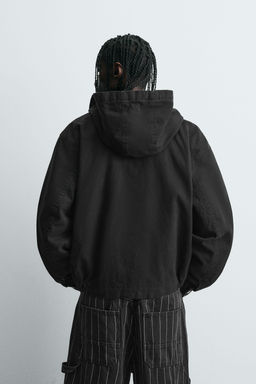 HOODED JACKET WITH FIREMAN CLASP