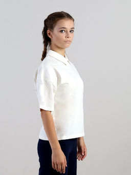 CRB wear / CWJG 63605-21 Джемпер для девочки,экрю/Ex.Cherubino  фото 3
