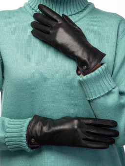 Перчатки жен п/ш LB-0209 black/d.violet - Labbra фото 18