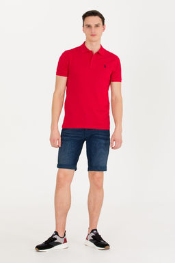 U. S. Polo Assn Мужская красная базовая футболка с воротником-поло - U.s. polo assn фото 4