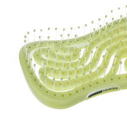 Щетка серия " Wave", продувная, с нейлоновым штифтом, форма волна DEWAL BEAUTY DBEG4-light green