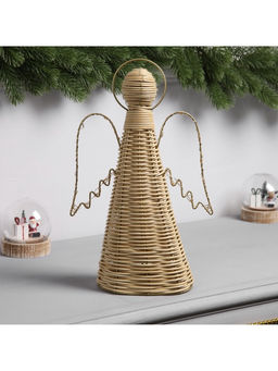 Светодиодная фигура «Ангел плетёный», 32×16×9 см, 20 LED, от батареек ААх2, свечение тёплое белое