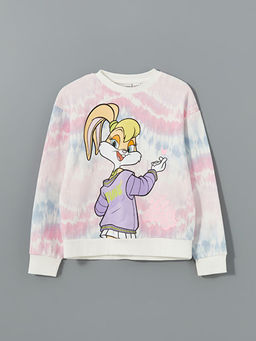 Bisiklet Yaka Lola Bunny Bask?l? K?z ?ocuk Sweatshirt
