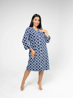 Халат женский, цвет синий