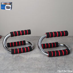 Упоры для отжимания Woohooo S-Bars / 19х14 / steel 22mm / красный / уп40 - ГалеонТрейд фото 2