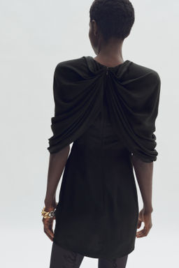 Minivestido drapeado en sat?n - H&m фото 3