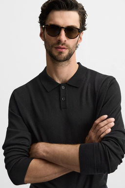 MERINO WOOL KNIT POLO SHIRT - Zara фото 5