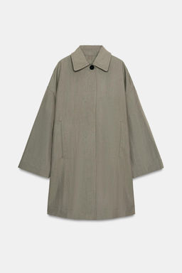 TRENCH OVERSIZE ZW COLLECTION / Gris-Granate - Zara фото 9