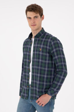 Мужская рубашка цвета хаки с длинным рукавом Неожиданная скидка в корзине