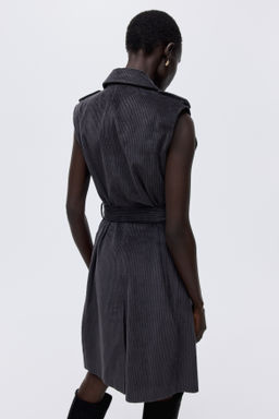 Sleeveless corduroy trench coat - H&m фото 6