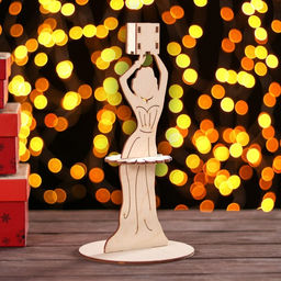 Салфетница деревянная Вечерний наряд, с подставкой под зубочистки, 251313 см - Доляна фото 3