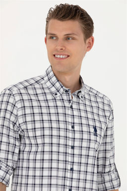 Мужская темно-синяя рубашка с длинным рукавом - U.s. polo assn фото 2