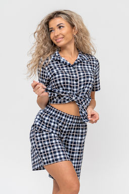 Костюм женский Натали из хлопка в клетку  фото 56