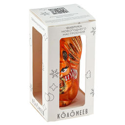 Елочная игрушка фигурка стеклянная Белочка с орешком h10см, ручная художественная роспись, подарочная упаковка (Россия) - Домашняя мода фото 6