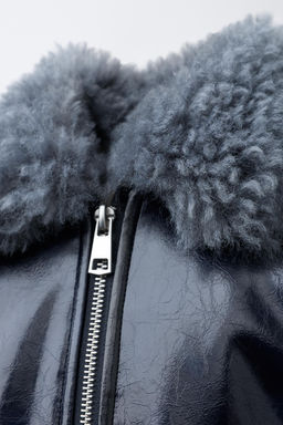 BOMBER JACKET WITH FAUX FUR COLLAR - Zara фото 5