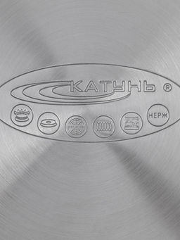 Кастрюля Катунь «ЭЛИС ГОЛД», 5.5 л, 24×13.5 см, стеклянная крышка, нержавеющая сталь, ручки золотистые