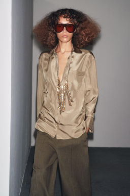 ZW COLLECTION SILK SHIRT WITH POCKET
