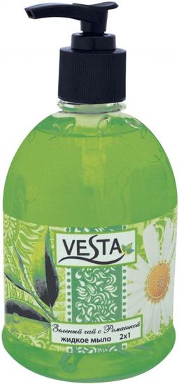 Vesta Мыло жидк.2х1 (Дозатор-500мл) Зеленый Чай с Ромашкой .18
