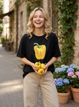 K13537 Футболка OVER SIZE (хлопок) ЧЕРНЫЙ