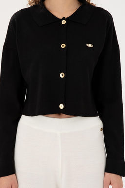 Женский черный трикотажный кардиган Неожиданная скидка в корзине - U.s. polo assn фото 6