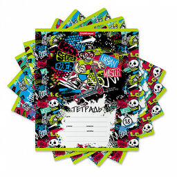 Цена за 10 шт. Тетрадь школьная ученическая ErichKrause Scooter Master, 18 листов, клетка (в плёнке по 10 шт.)_MIX-PACK