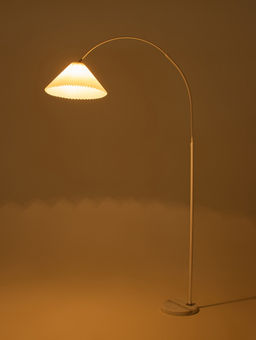 Торшер напольный "Волна" Е27 40Вт белый подставка камень 30х90х180 см