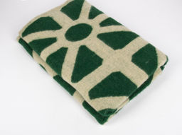 Одеяло п/шерсть 30% 190*200 "Витраж" пл 420 зеленый (Россия)