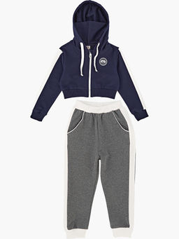 Спортивный костюм для девочки UD 7064 син/графит - Mini maxi фото 6