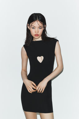VESTIDO CUT OUT PUNTO STRETCH / Negro - Zara фото 2