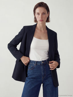 Krep Kad?n Blazer Ceket