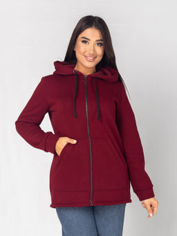 Толстовка женская футер начес 3-х нитка "РОКСАНА" БОРДО