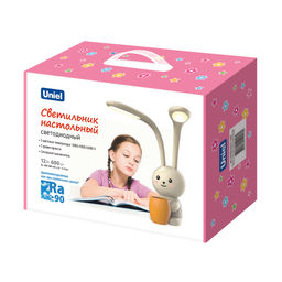 ULM-D160 12W/3000-6000K/DIM IVORY Светильник настольный светодиодный Заяц, с подставкой под канцелярские принадлежности. Сенсорный выключатель. Диммер. Слоновая кость. TM Uniel - Volpe фото 13