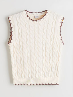 Bisiklet Yaka K?z ?ocuk Triko S?veter