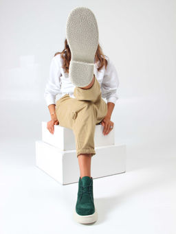 Ботинки EDART 308.агата w. зеленый замша/байка - Ed'art фото 6