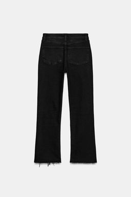 JEANS TRF CROPPED FLARE TIRO ALTO / Negro - Zara фото 8