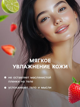 Бомбочка для ванн "клубника-лайм", 80 г