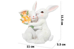 Фигурка декоративная 11*5,5*11,5 см Кролики с тюльпанами - Elan gallery фото 12