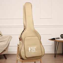 Чехол для гитары Music Life, премиум, бежевый, 105×44×14 см
